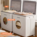 Foldable Storage Box with Wheels, Large Capacity Clothes Organiser 58 x 41 x 68 cm - view 5