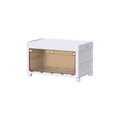 Foldable Storage Cabinet with Wheels - White, 1 Tier (46 x 29 x 32.5 cm)