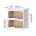 Foldable Storage Cabinet with Wheels - White, 1 Tier (46 x 29 x 32.5 cm) - view 4