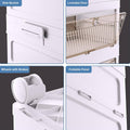 Foldable Storage Cabinet with Wheels - White, 1 Tier (46 x 29 x 32.5 cm) - view 5