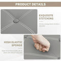 Foldable Storage Ottoman Bench 110 L - Grey Faux Leather, 76 x 38 x 38 cm - view 5