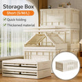 Foldable Toy and Book Storage Box, Beige - Size L (52 x 37.5 x 23 cm) - view 2