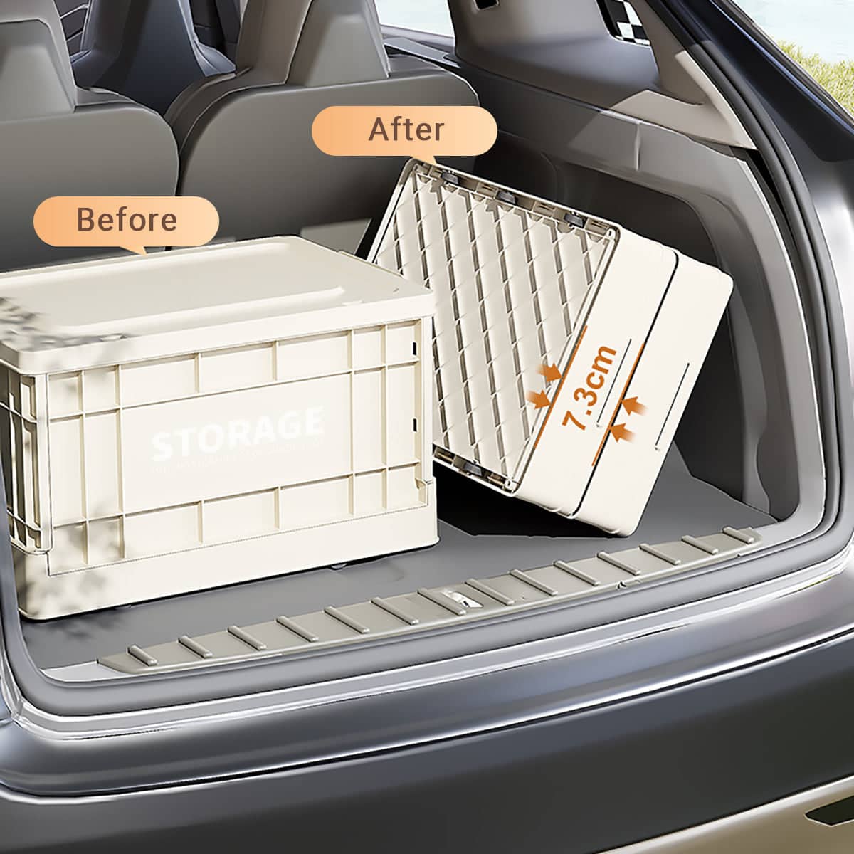 Foldable Toy and Book Storage Box, Household Storage Container - Size M (47 x 33.5 x 28 cm) - view 5