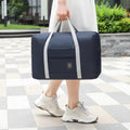 Foldable Travel Duffel Bag with Trolley Sleeve - Black - view 4