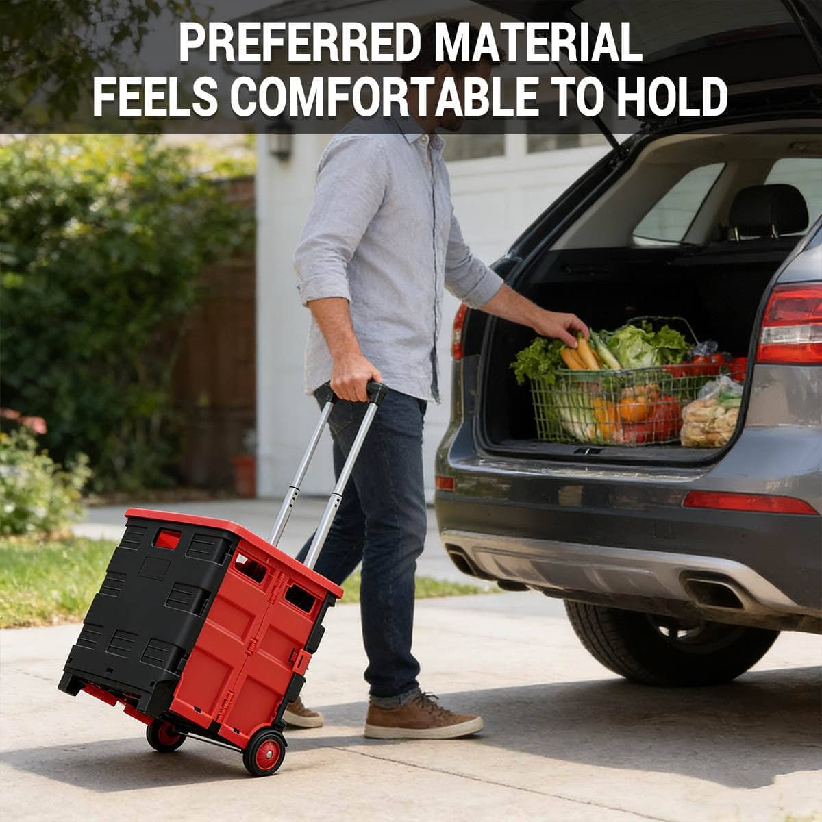 Foldable Trolley Luggage Case with Telescopic Handle and Wheels - view 4