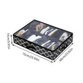 Foldable Under Bed Shoe Box Storage Organiser Dustproof Stackable Transparent Lid - Grey - view 4