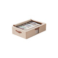 Foldable Under Bed Storage Box, Waterproof Cotton-Linen - Size M (50 x 40 x 15 cm)