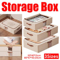 Foldable Under Bed Storage Box, Waterproof Cotton-Linen - Size M (50 x 40 x 15 cm) - view 2