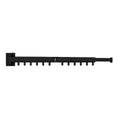 Foldable Wall Mounted Clothes Rack Space Saving Aluminium Alloy Anti-Rust - Black