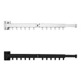 Foldable Wall Mounted Clothes Rack Space Saving Aluminium Alloy Anti-Rust - Black - view 3