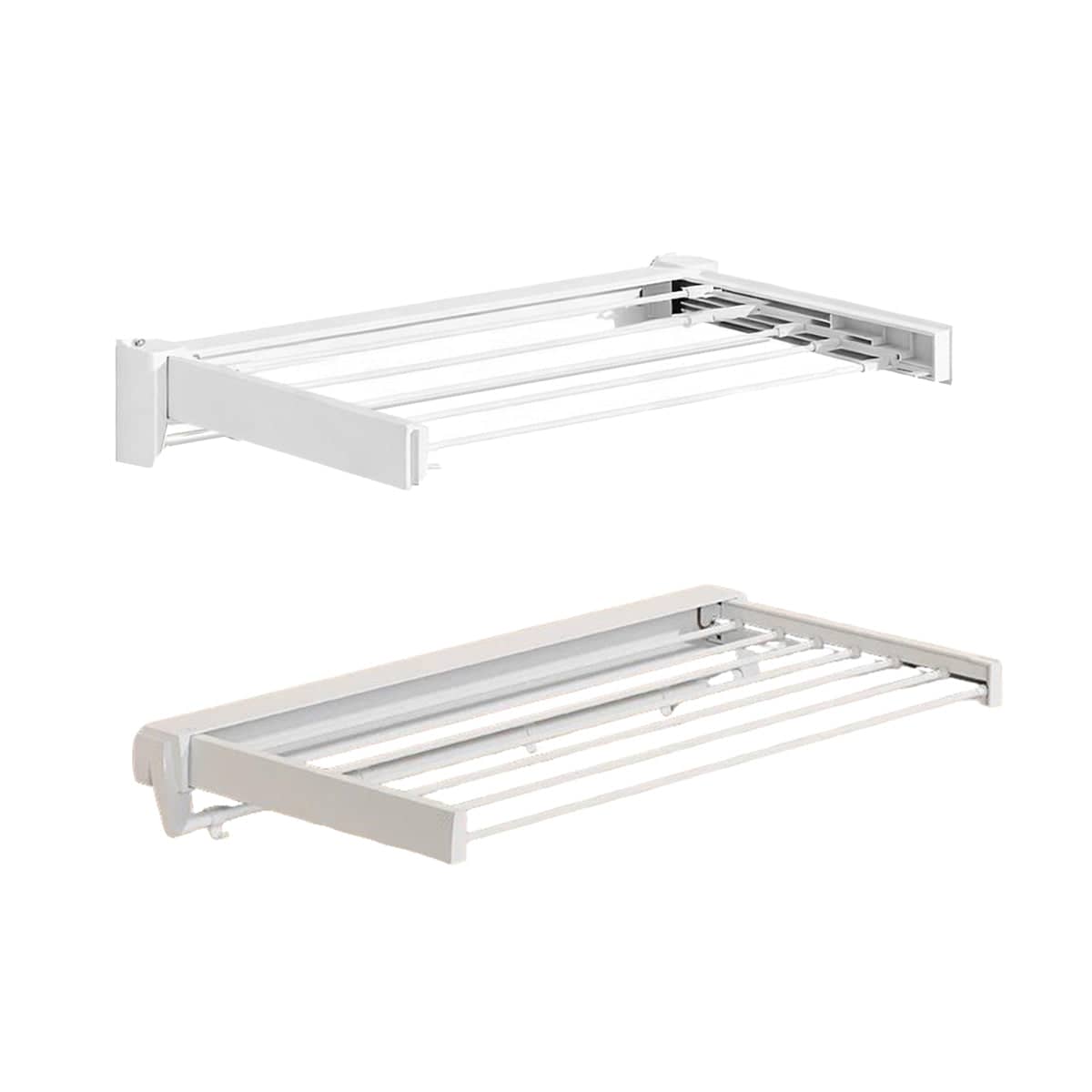 Foldable Wall Mounted Laundry Clothes Rack, No Drill for Balcony - 70 x 37 x 10 cm - view 3