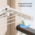 Foldable Wall Mounted Laundry Clothes Rack, No Drill for Balcony - 70 x 37 x 10 cm - view 5