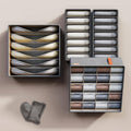 Foldable Wardrobe Organiser Box for Bras and Underwear - Dark Grey, 6 Compartments - view 5