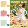 Foldable Waterproof Picnic Mat for Camping and Beach - Red - view 2