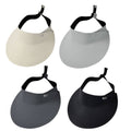 Foldable Wide Brim Sun Visor Hat - Light Grey - view 3