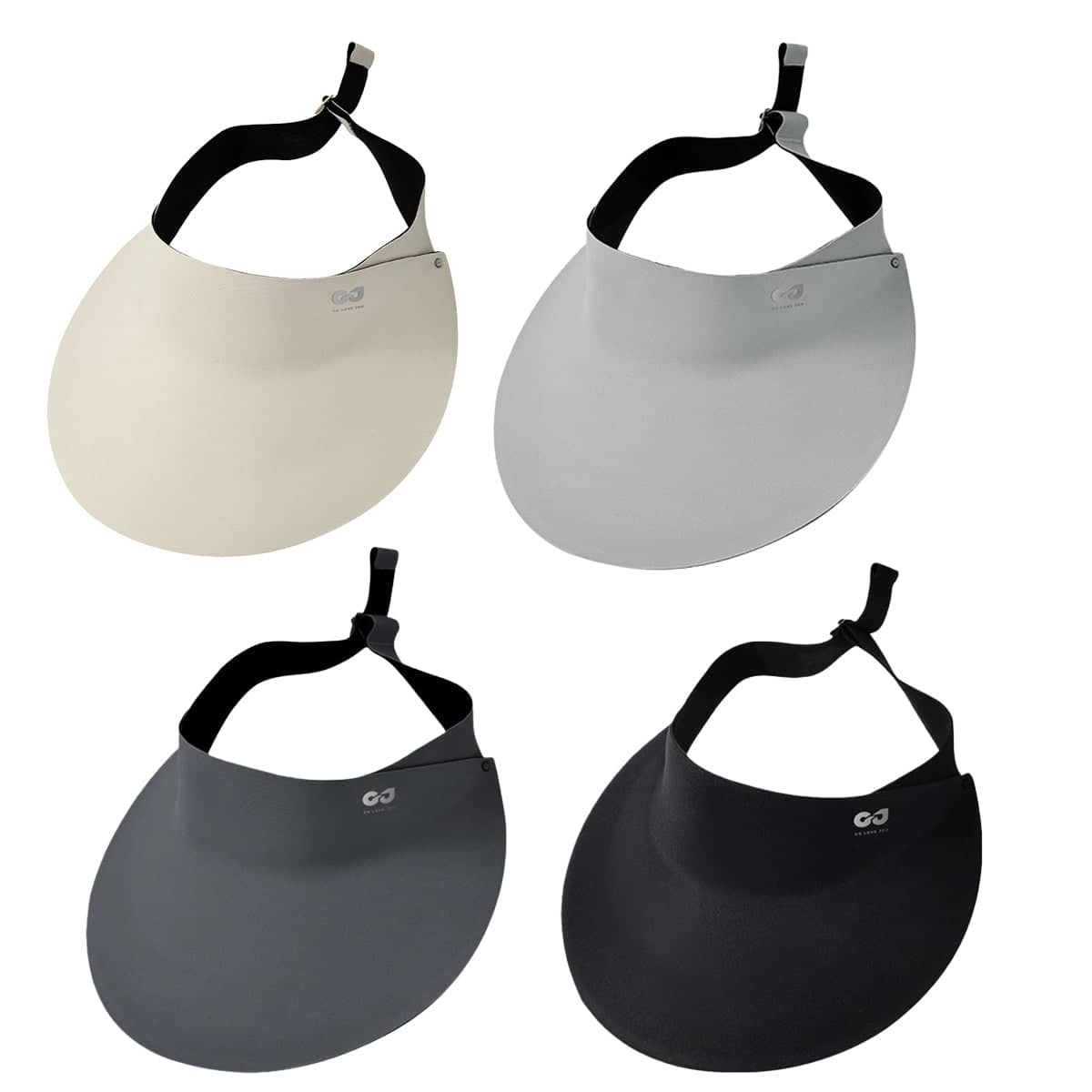 Foldable Wide Brim Sun Visor Hat - Light Grey - view 3