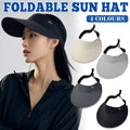Foldable Wide Brim Sun Visor Hat - White - view 2