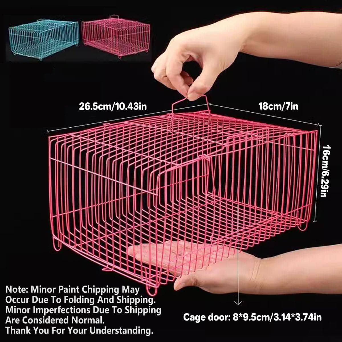 Foldable Wire Small Pet Cage Set for Birds and Hamsters, Pack of 4 - view 3