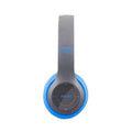 Foldable Wireless Bluetooth Headphones with Mic - Blue