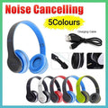 Foldable Wireless Bluetooth Headphones with Mic - Blue - view 2