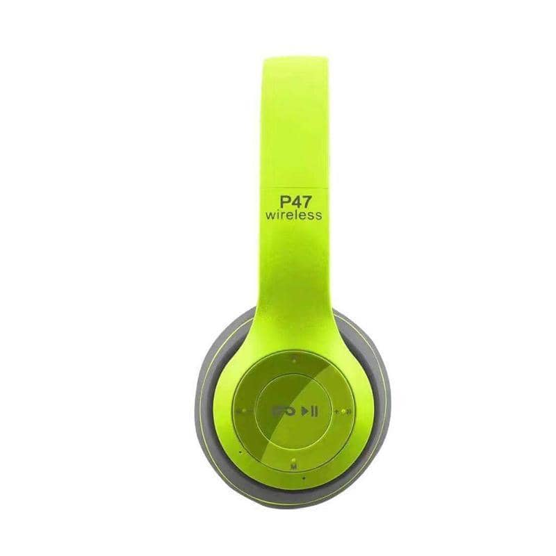 Foldable Wireless Bluetooth Headphones with Mic - Green