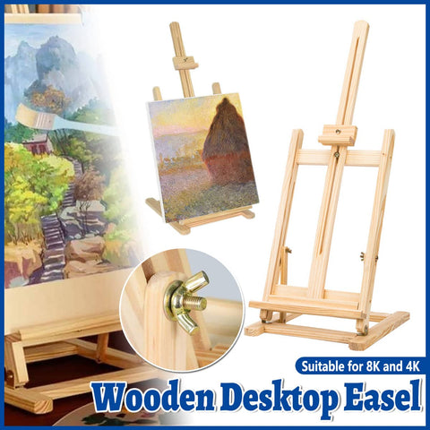 Foldable Wooden Tabletop Easel Stand for Painting and Art Display