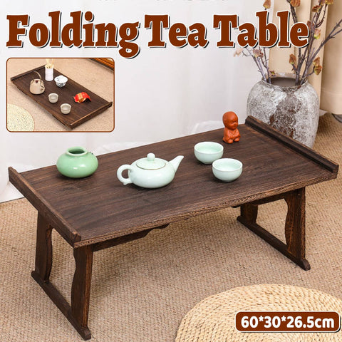 Foldable Wooden Tea Table, Chinese Style, 60 x 30 x 26.5cm