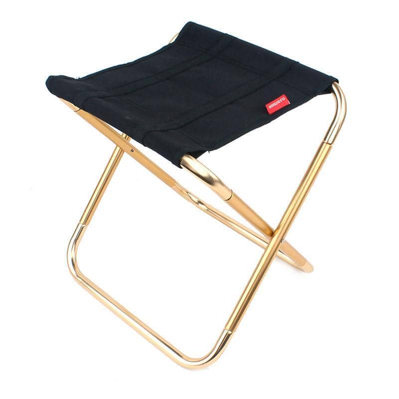 Folding Aluminium Alloy Camping Chair - Black
