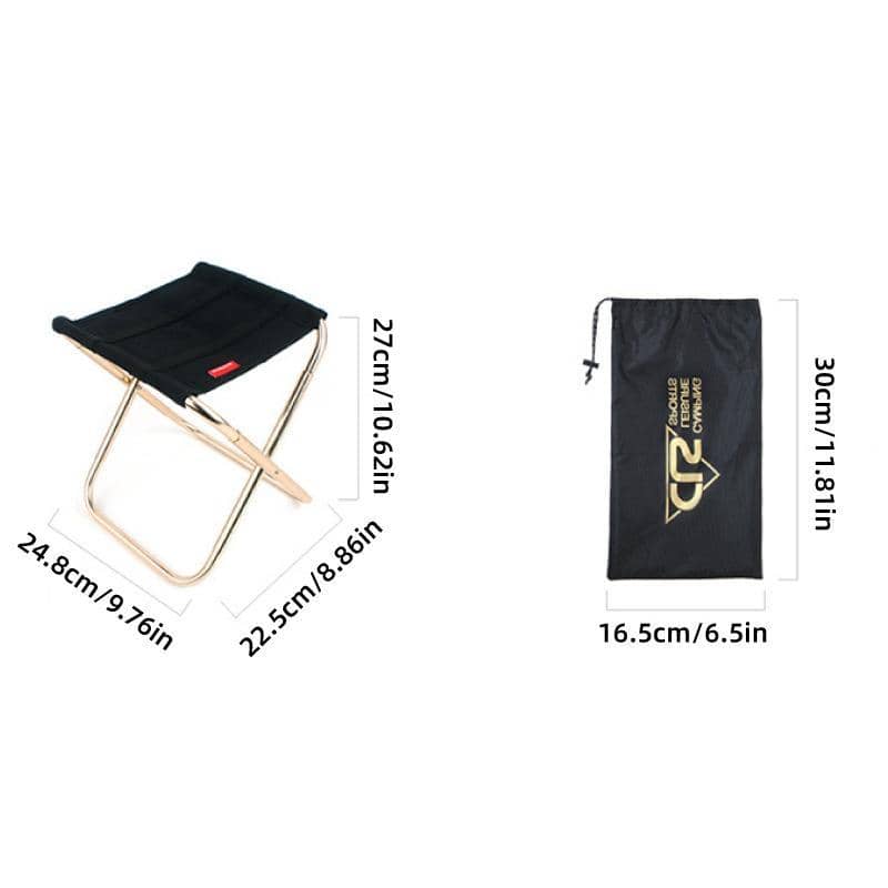Folding Aluminium Alloy Camping Chair - Red - view 4