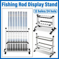 Folding Aluminium Fishing Rod Rack - 12 Holes - view 2