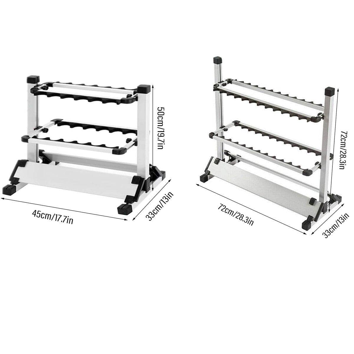 Folding Aluminium Fishing Rod Rack - 12 Holes - view 4