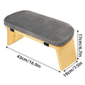 Folding Bamboo Meditation Bench with Velvet Cushion - view 3