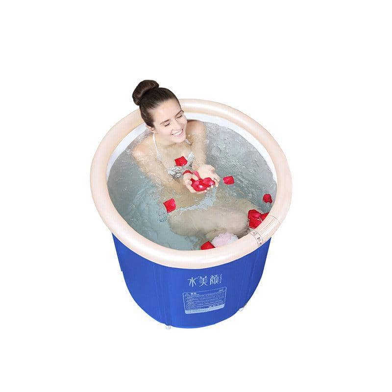 Folding Bathtub Portable Inflatable PVC Bath for Adults and Kids, 75 x 75 cm - view 2
