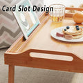Folding Bed Table, Bamboo Portable Laptop Desk for Bed and Home Office - view 5