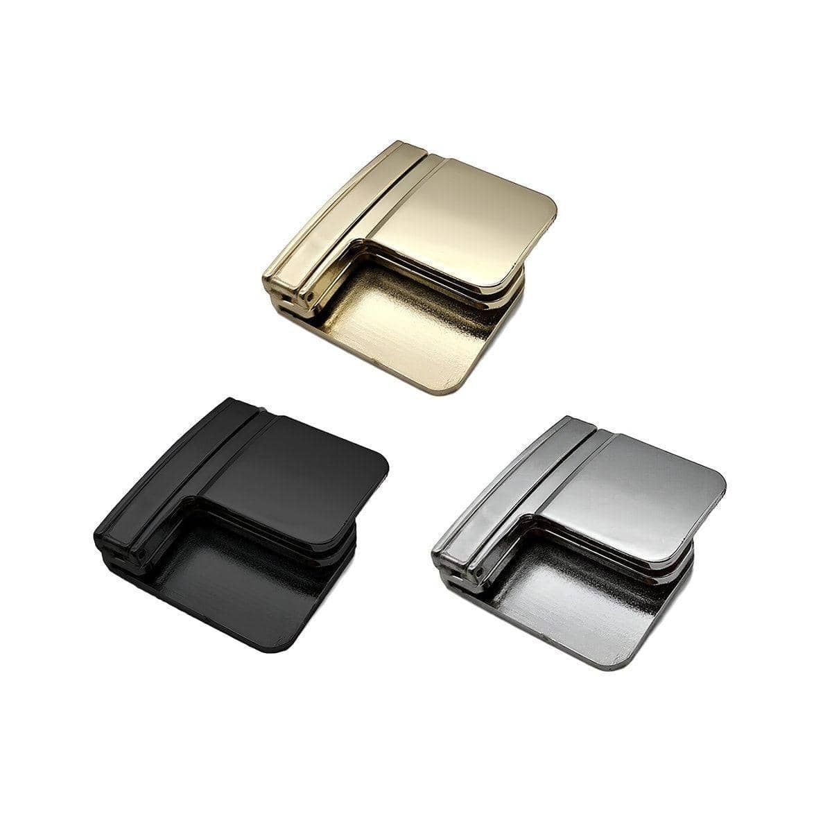 Folding Belt Clip Adjustable Waistband Buckle - Gold - view 3