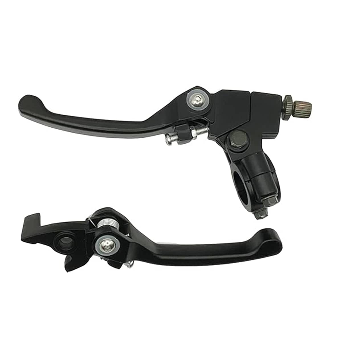 Folding Brake and Clutch Lever Set, Metal, Black - view 2