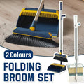 Folding Broom and Dustpan Set with Rotating Head - Dark Blue - view 2