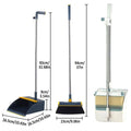 Folding Broom and Dustpan Set with Rotating Head - Dark Blue - view 4