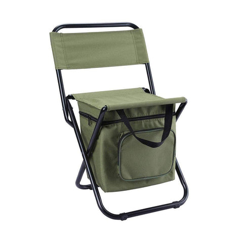 Folding Camping Chair with Storage Bag, Lightweight - Olive Green