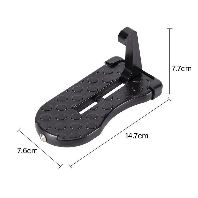 Folding Car Roof Door Step with Emergency Hammer - Set of 2, Black - view 3