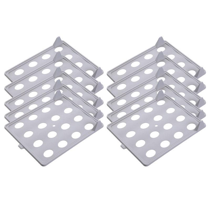 Folding Clothes Boards for Wardrobe Organising, Pack of 10 - Grey