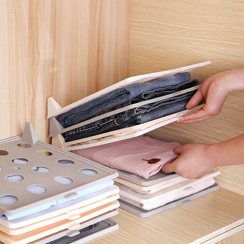 Folding Clothes Boards for Wardrobe Organising, Pack of 10 - Grey - view 5