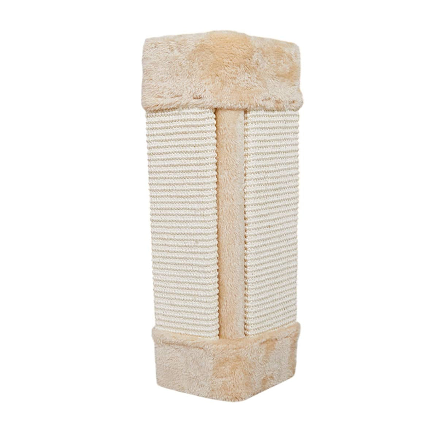 Folding Corner Cat Scratching Board with Sisal - Beige