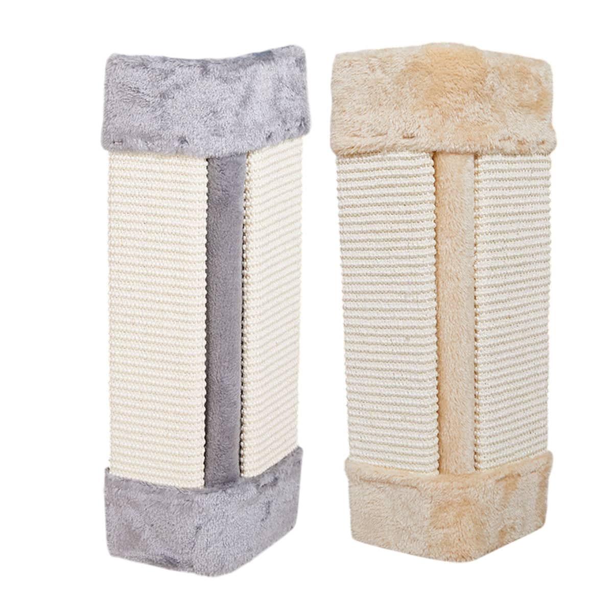 Folding Corner Cat Scratching Board with Sisal - Beige - view 3