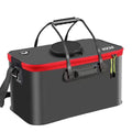 Folding EVA Fishing Bucket with Strap, 40 cm - Black