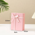 Folding Gift Boxes with Ribbon Bow Pack of 5 - Pink, 22.5 x 16 x 8.5cm - view 5