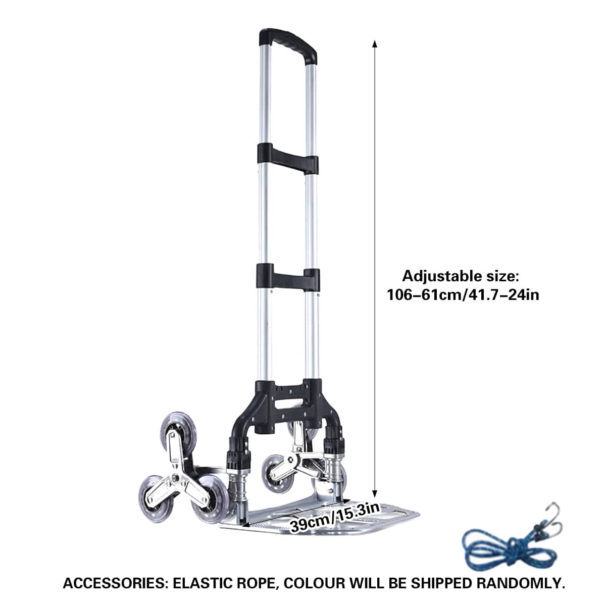 Folding Hand Truck Cart with Wear Resistant Wheels, Large Capacity Portable - view 3