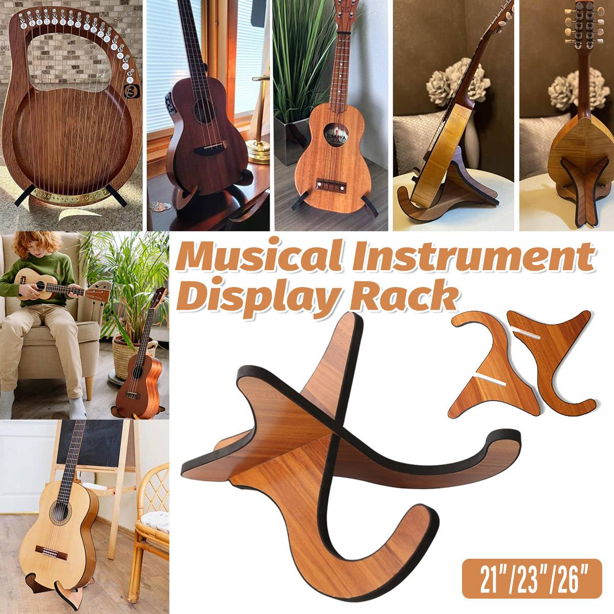 Folding Instrument Stand for Ukulele and Violin, 24 cm High