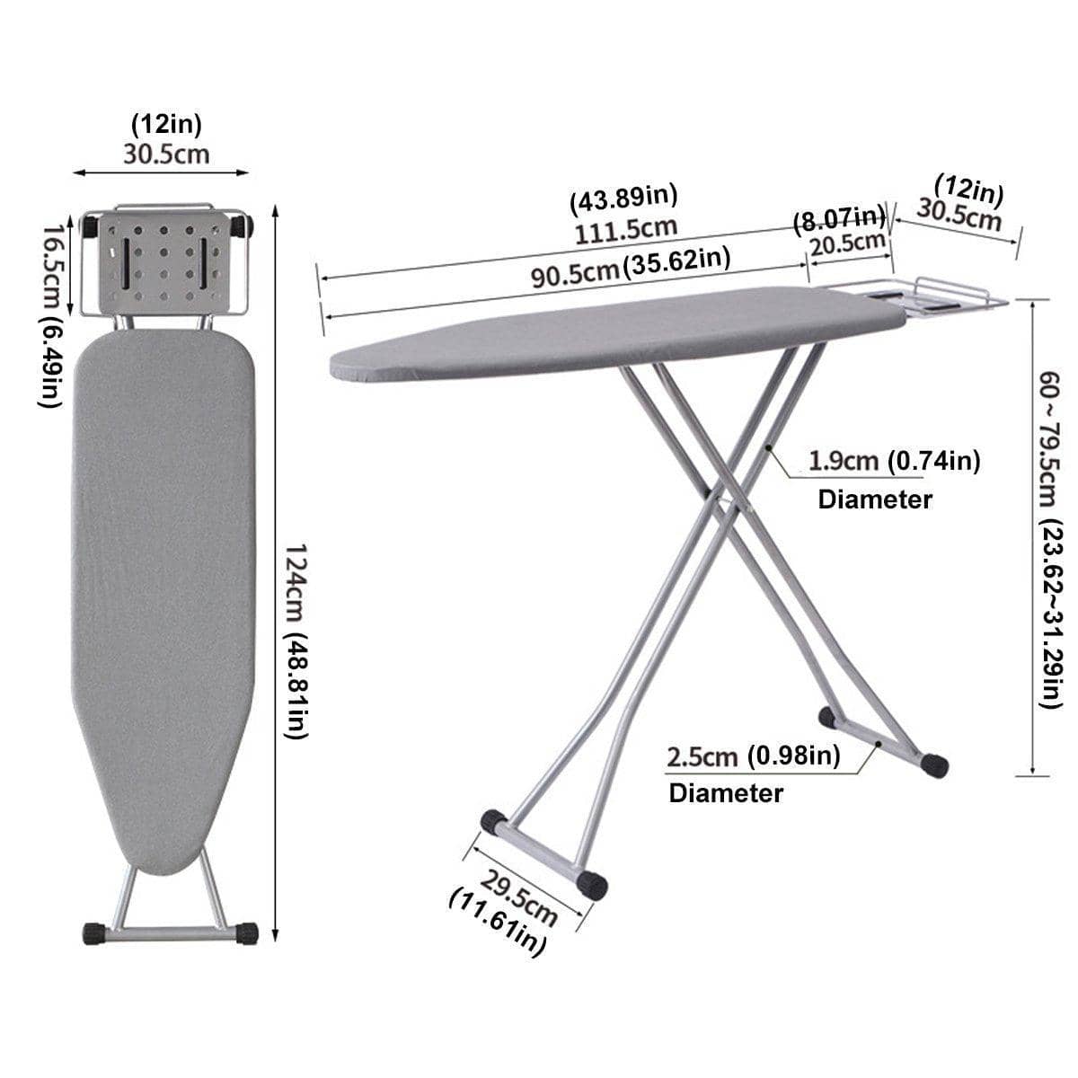 Folding Ironing Board - Portable Home and Hotel Ironing Table - view 3