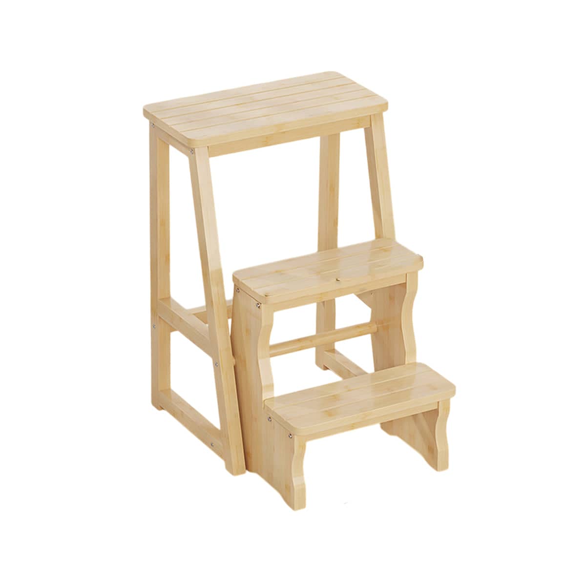 Folding Library Ladder Chair 3 Step Stool for Home and Kitchen Use - view 2